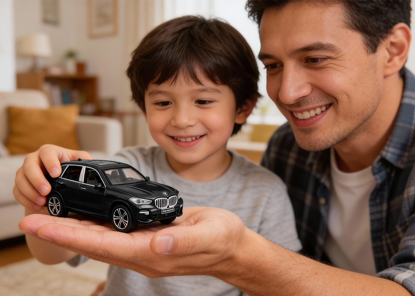 BMW X5 1:32 Scale Alloy Metal Pullback Toy car with Openable Doors Light Music