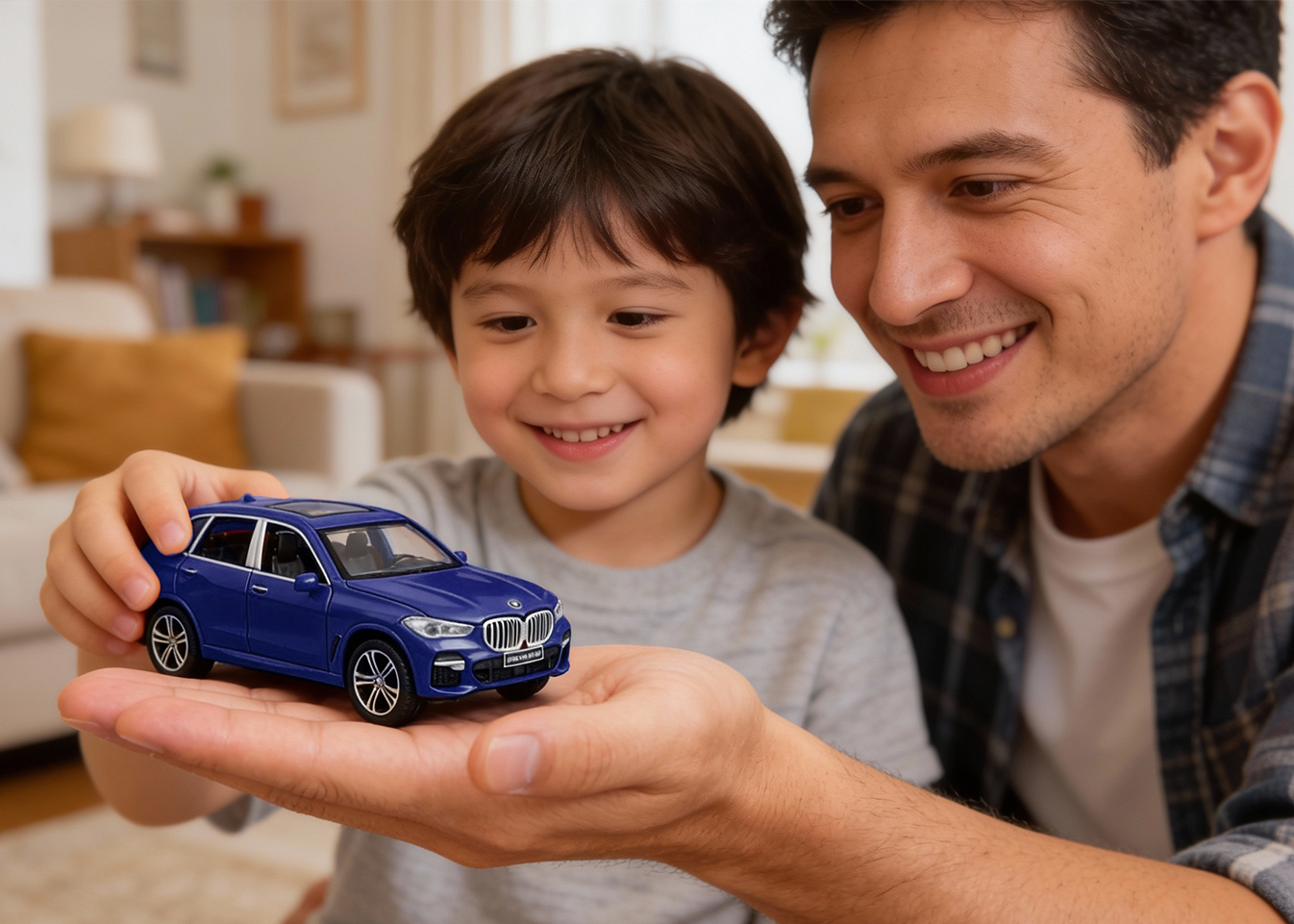 BMW X5 1:32 Scale Alloy Metal Pullback Toy car with Openable Doors Light Music