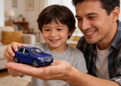 BMW X5 1:32 Scale Alloy Metal Pullback Toy car with Openable Doors Light Music