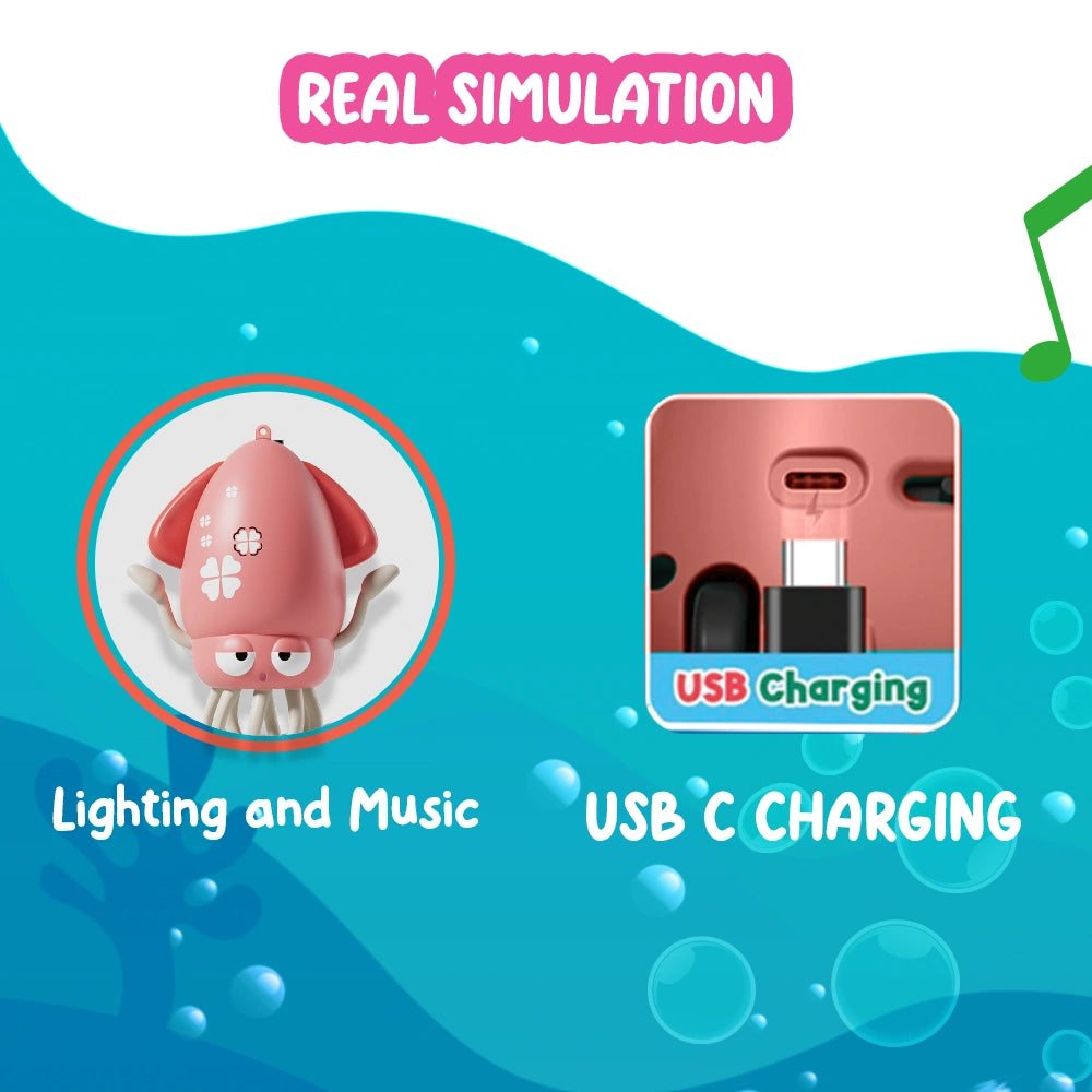 Dancing Squid Baby Toy – Crawling, Music & LED Magic for Active Playtime