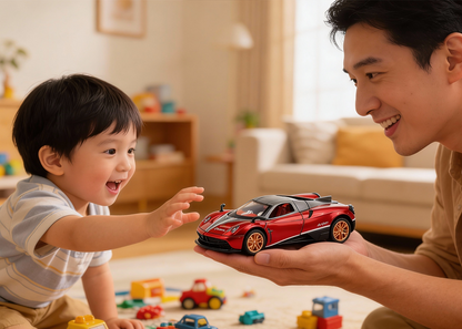 Pagani Fengshen 1:32 Scale Alloy Metal Pullback Toy car with Openable Doors Light Music