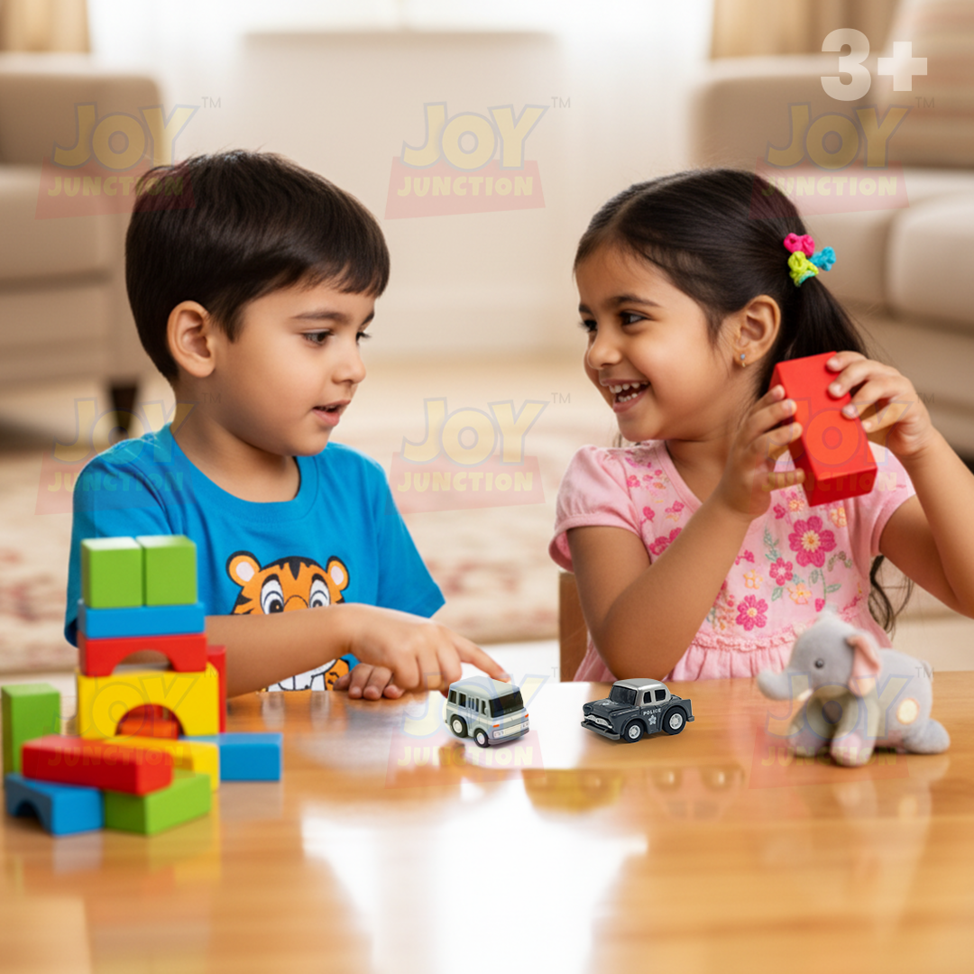 Mini Racer High Speed Transport-Series, Police-Car & Van Pullback Toy (Pack of 2 Multicolors) - Joy Junction Uncategorized (I