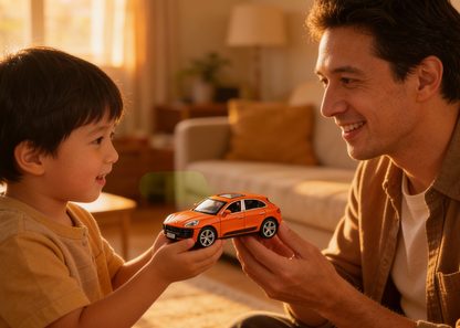 Porsche Macan 1:32 Scale Alloy Metal Pullback Toy car with Openable Doors Light Music