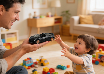 Bugatti Mistral 1:32 Scale Alloy Metal Pullback Toy car with Openable Doors Light Music