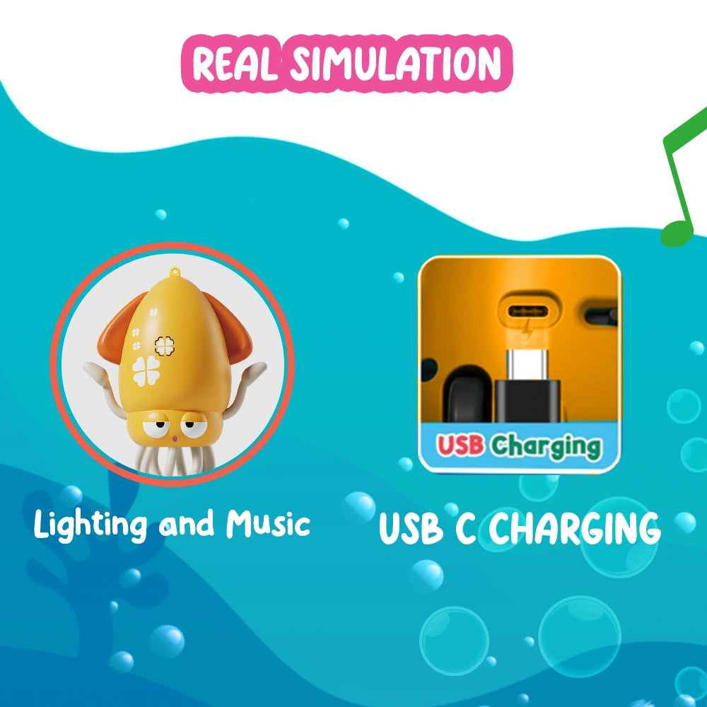 Dancing Squid Baby Toy – Crawling, Music & LED Magic for Active Playtime
