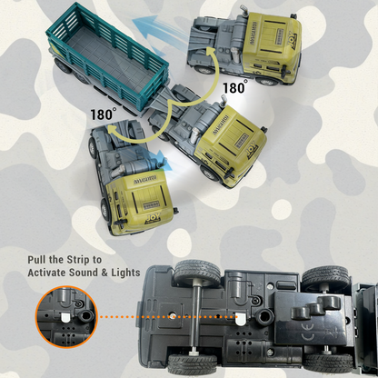 Elephant Rescue Trailer Truck Toy ,1:24 Scale – Alloy Diecast Set - Joy Junction Uncategorized (Image 6)