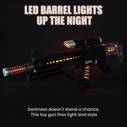 Military Camouflage Gun Toy for Kids – Light, Sound and Vibration Action