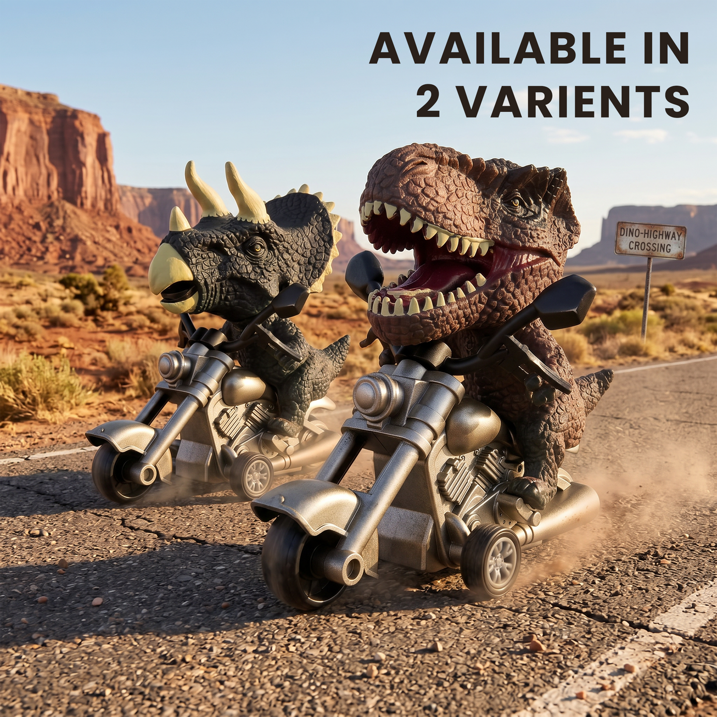 Friction Powered Push & Go Jungle Riders T-Rex - Animal Bike Toy for Kids, Detachable Animal, No Batteries Required