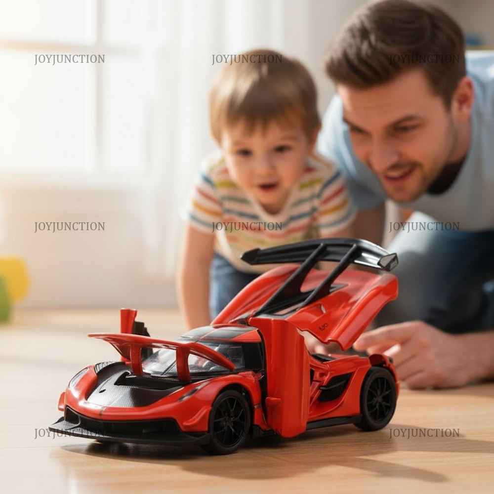 Koengseg Jesko Diecast Car 1:32 Scale – Metal Model with Lights, Sound & Pull-Back Action