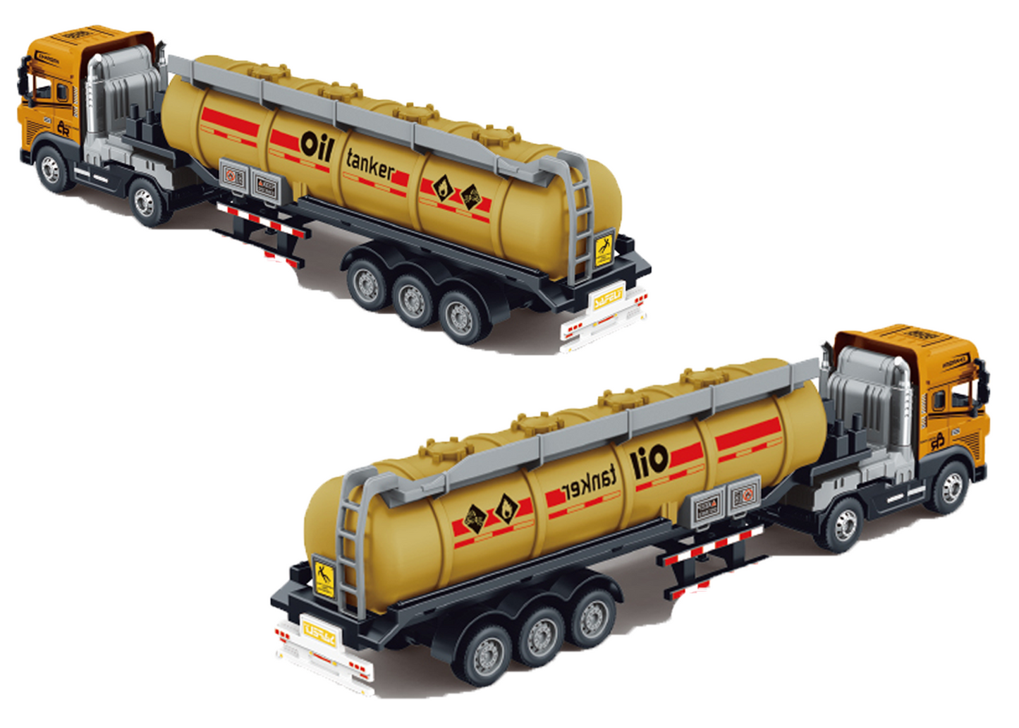 1:24 Scale Transporter Series Oil Tanker Truck Toy with Pull-Back Action - Image 6