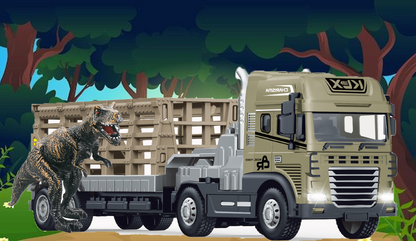 1:24 Scale Metal Toy Rescue Trailer Series Alloy Diecast Truck and Trailer Set, Diecast Pretend Play Toy Truck Vehicles for K