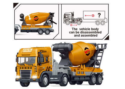 1:24 Scale Metal Construction Toy Transporter Series Alloy Diecast Truck Set - Image 6