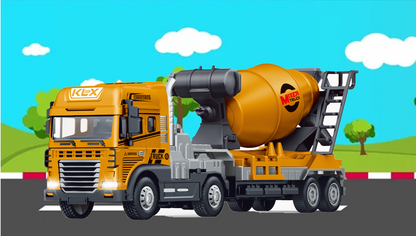 1:24 Scale Metal Construction Toy Transporter Series Alloy Diecast Truck Set - Image 4