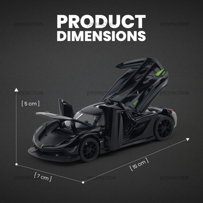 Koengseg Jesko Diecast Car 1:32 Scale – Metal Model with Lights, Sound & Pull-Back Action