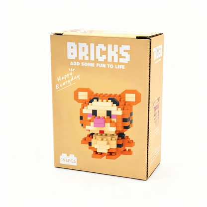 Tiger Mini DIY Building Blocks Set (195 Pcs) – Interlocking Construction Toys for Kids