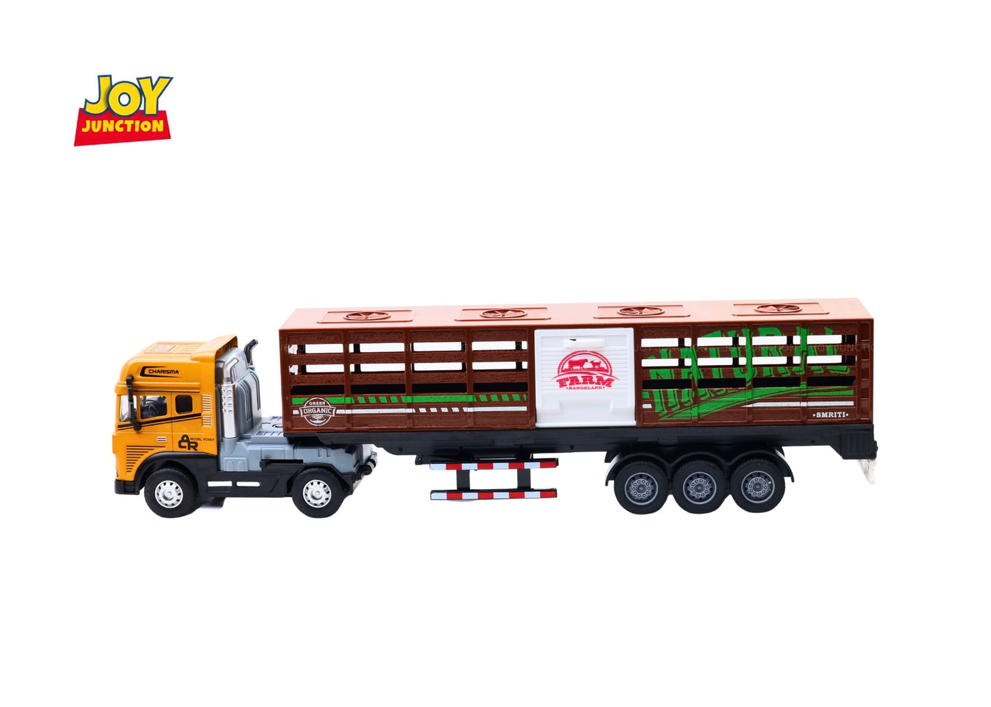 1:24 Scale Transporter Truck & Trailer Die-Cast Toy with Lights, Sound & Pull Back Action