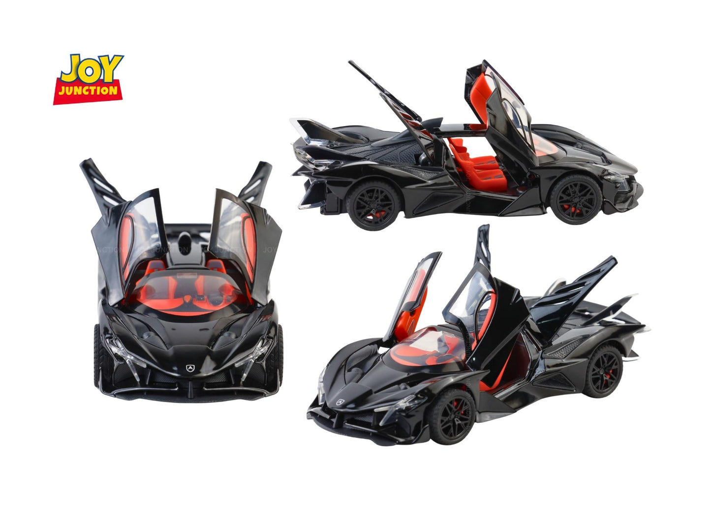 Apolloo EVO Metal Diecast Toy Car – 1:24 Scale Pull Back Model with Lights, Sound & Openable Doors