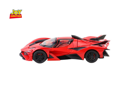 Apolloo EVO Metal Diecast Toy Car – 1:24 Scale Pull Back Model with Lights, Sound & Openable Doors