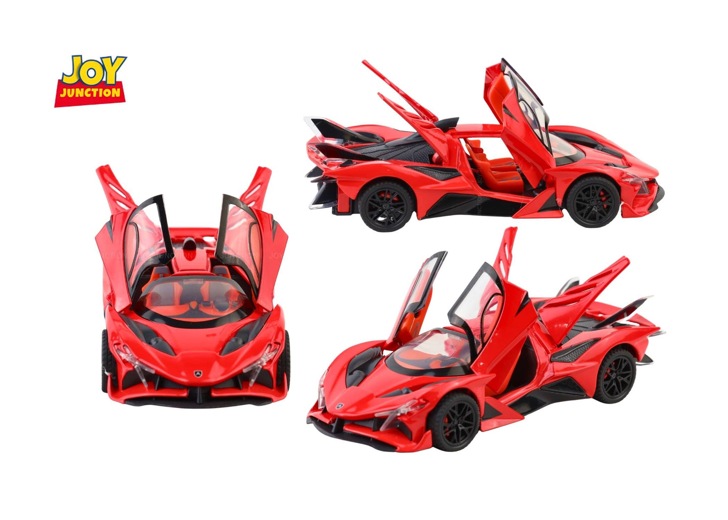 Apolloo EVO Metal Diecast Toy Car – 1:24 Scale Pull Back Model with Lights, Sound & Openable Doors