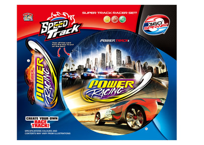 Race Car Track Set – 360° Spinway Loop Super Track Racer Toy for Kids (14 Pieces)