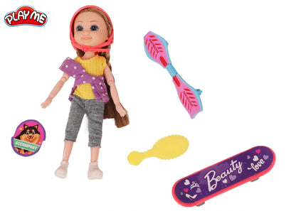 Diana Doll with Skate-Board & Accessories | Pretend Play Toy for Girls