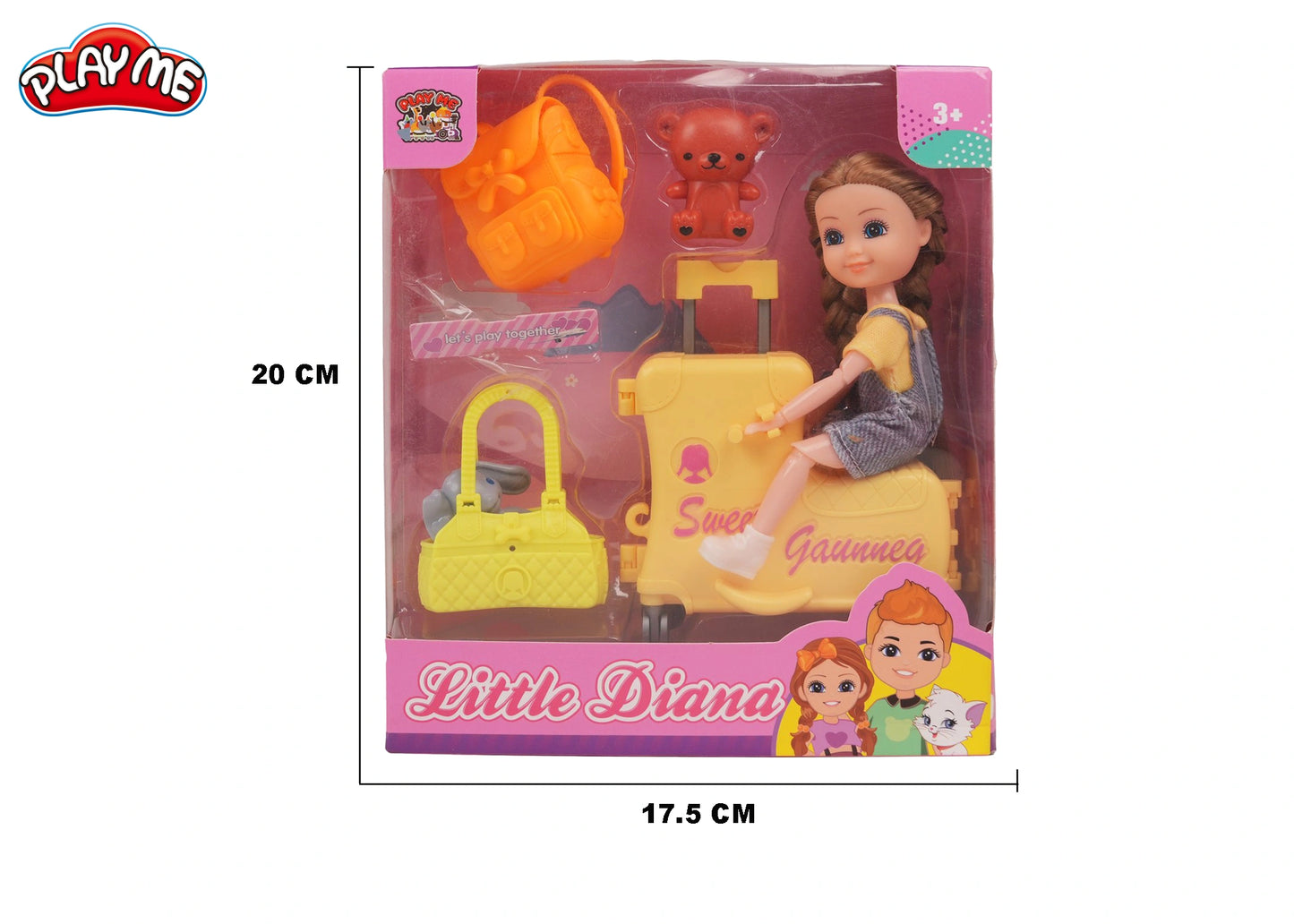 Diana Doll Set Travel Time & Accessories | Pretend Play Toy for Girls