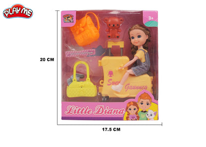Diana Doll Set Travel Time & Accessories | Pretend Play Toy for Girls