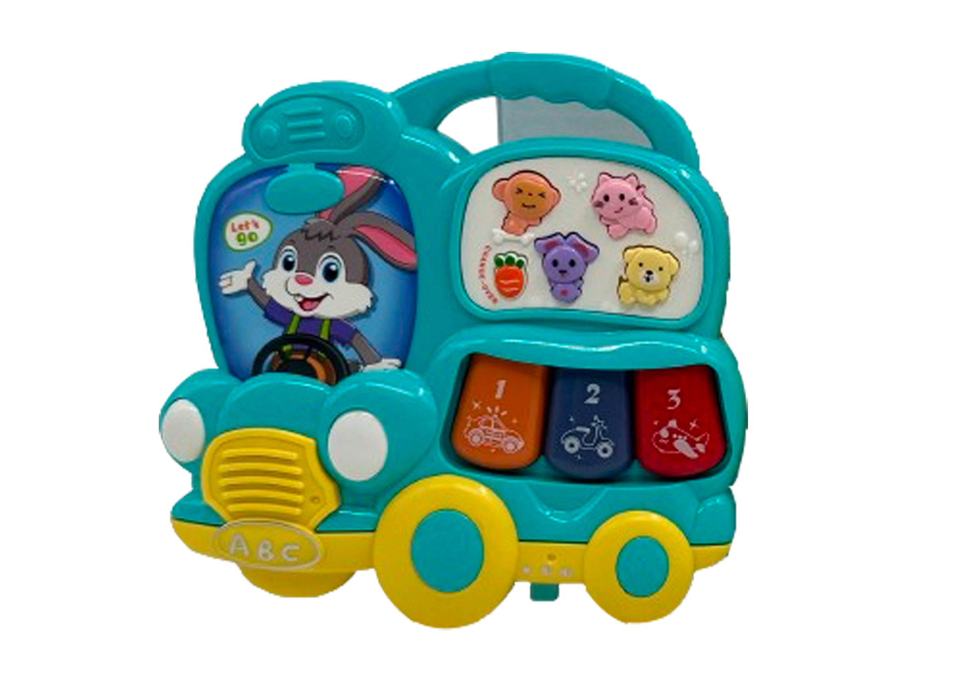 Cartoon Car Musical Toy – Crawling Learning Toy with LED Lights for Infants - Image 1