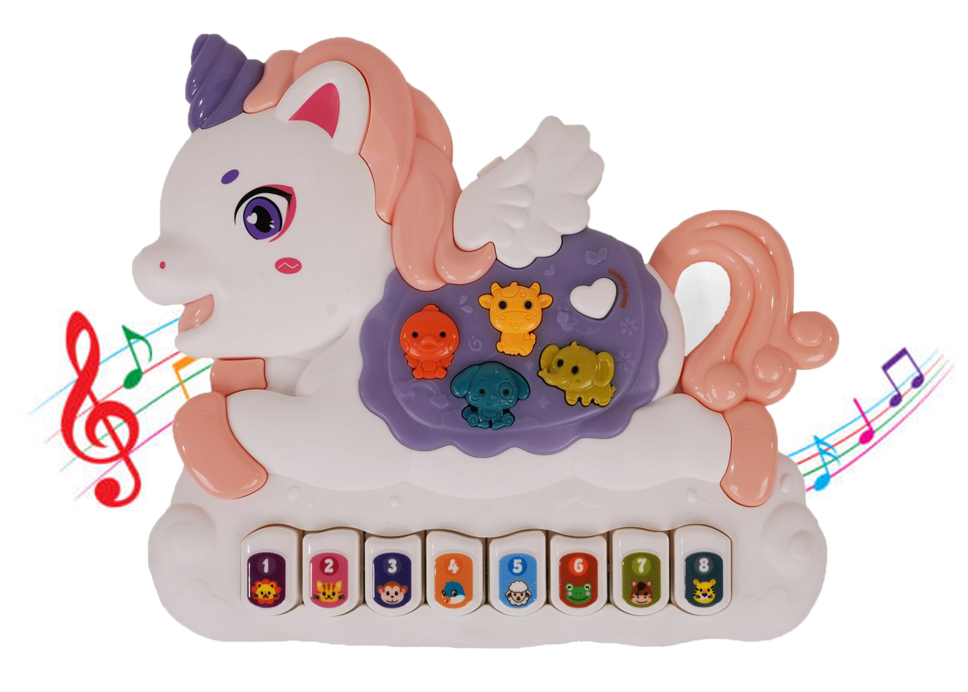 Unicorn Musical Toy with LED Lights & Animal Sounds – Early Development Crawling Toy - Image 2