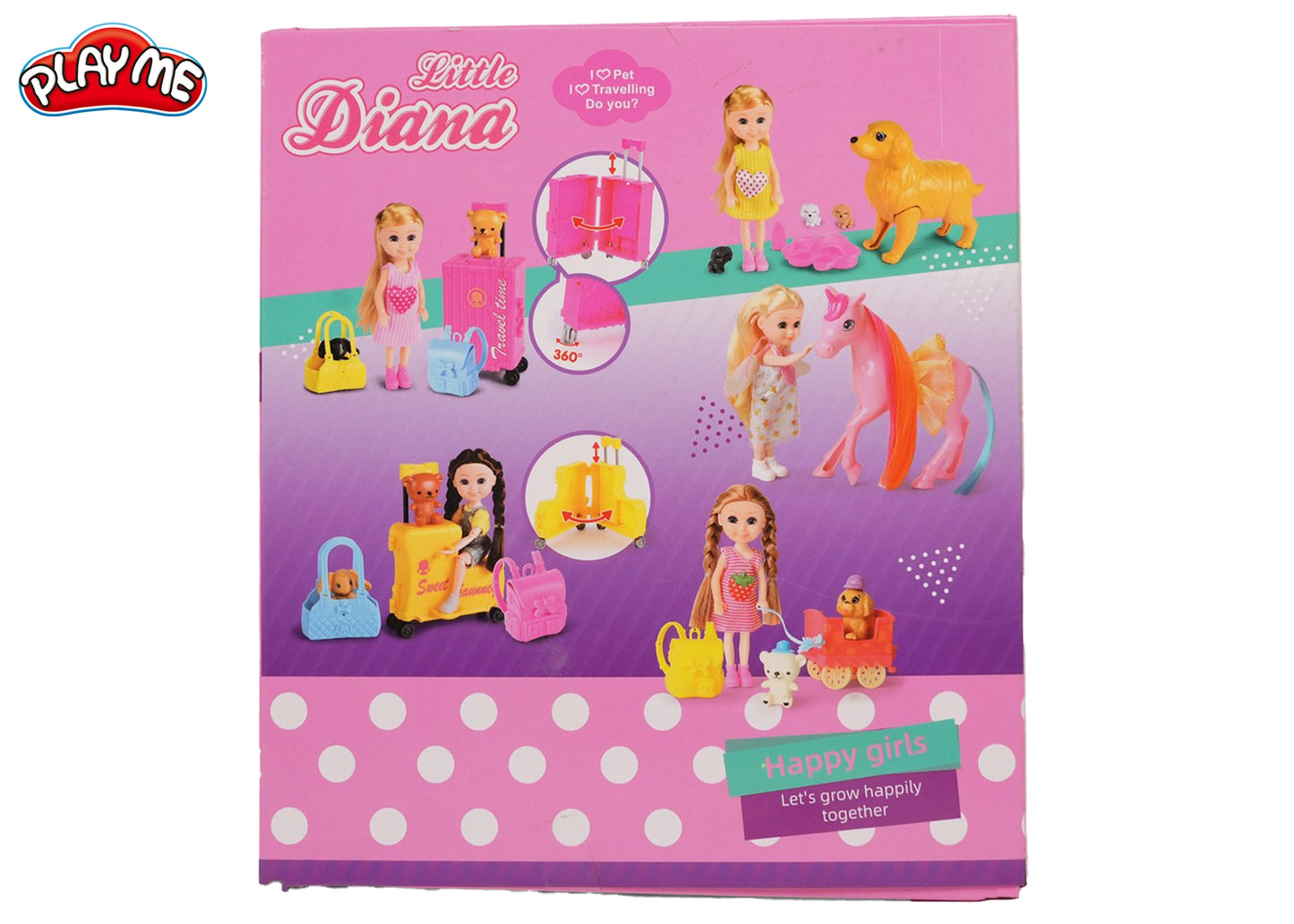 Diana Doll Set Travel Time & Accessories | Pretend Play Toy for Girls