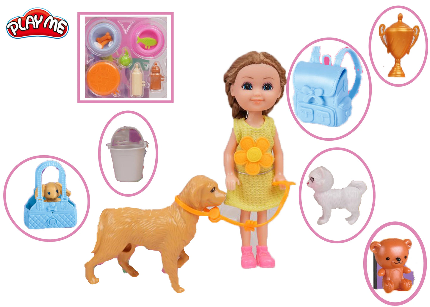 Diana Doll with Pet Dog & Accessories | Pretend Play Toy for Girls