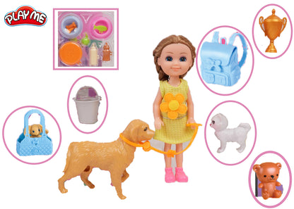 Diana Doll with Pet Dog & Accessories | Pretend Play Toy for Girls