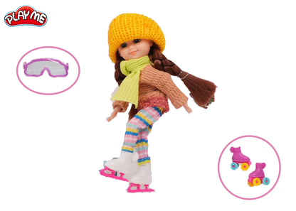 Diana Doll Winter Sport Skating & Accessories | Pretend Play Toy for Girls