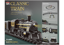 Electric Toy Train Set with Tracks, Steam, Light & Sound – 100 cm Battery Operated Train Toy for Kids