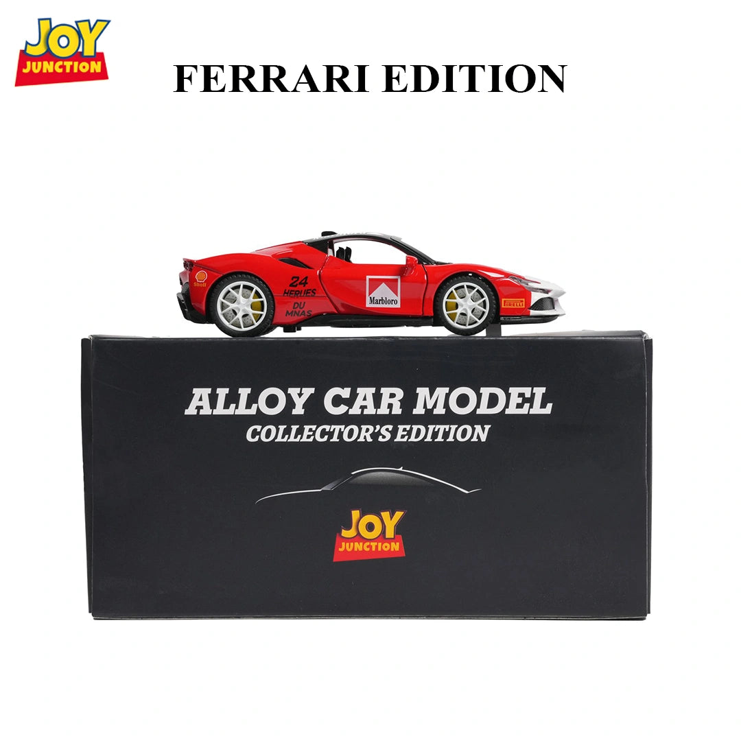 Ferari Marlboroo 1:32 Scale Diecast Pull Back Toy Car with Openable Doors, Lights & Engine Sound