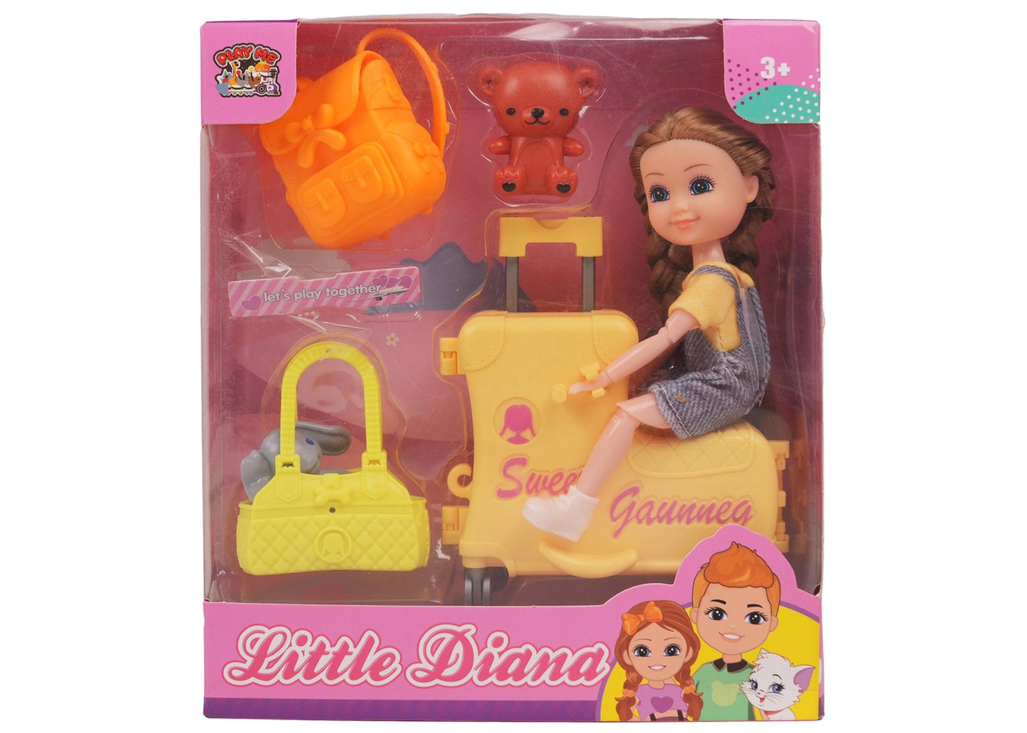 Diana Doll Set Travel Time & Accessories | Pretend Play Toy for Girls