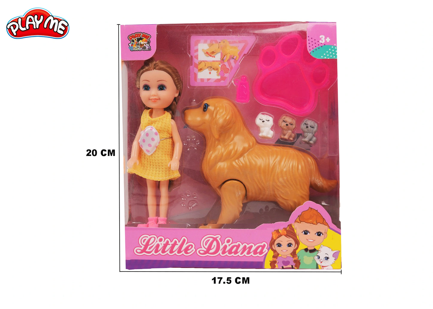 Diana Doll with Pet Family & Accessories | Pretend Play Toy for Girls