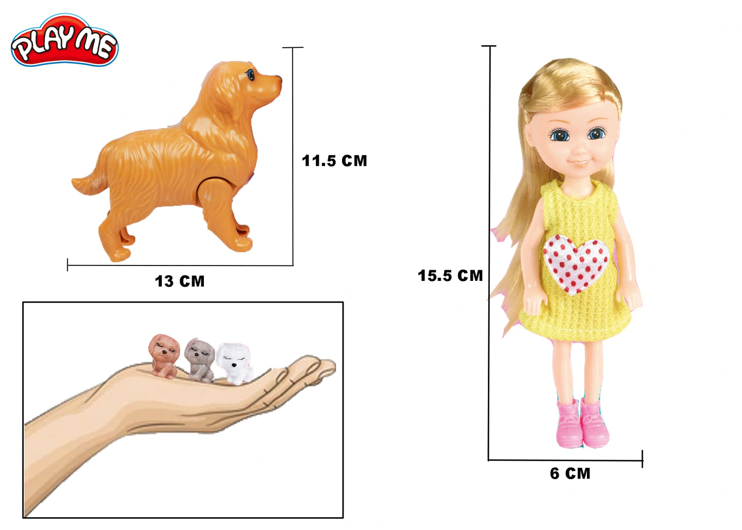 Diana Doll with Pet Family & Accessories | Pretend Play Toy for Girls