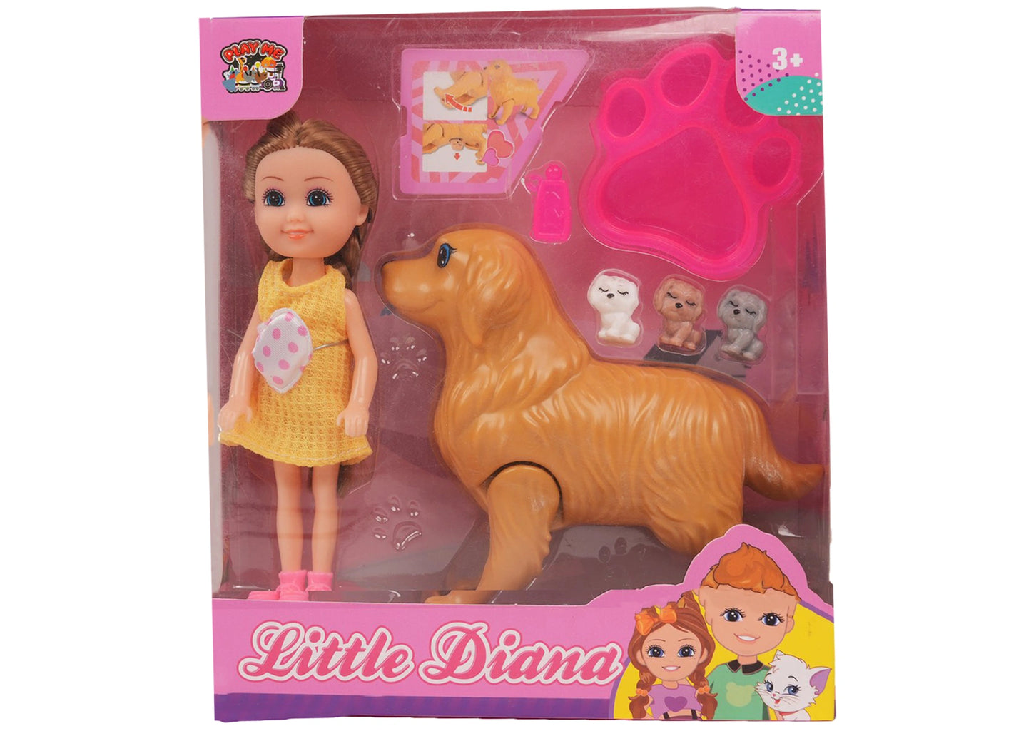 Diana Doll with Pet Family & Accessories | Pretend Play Toy for Girls