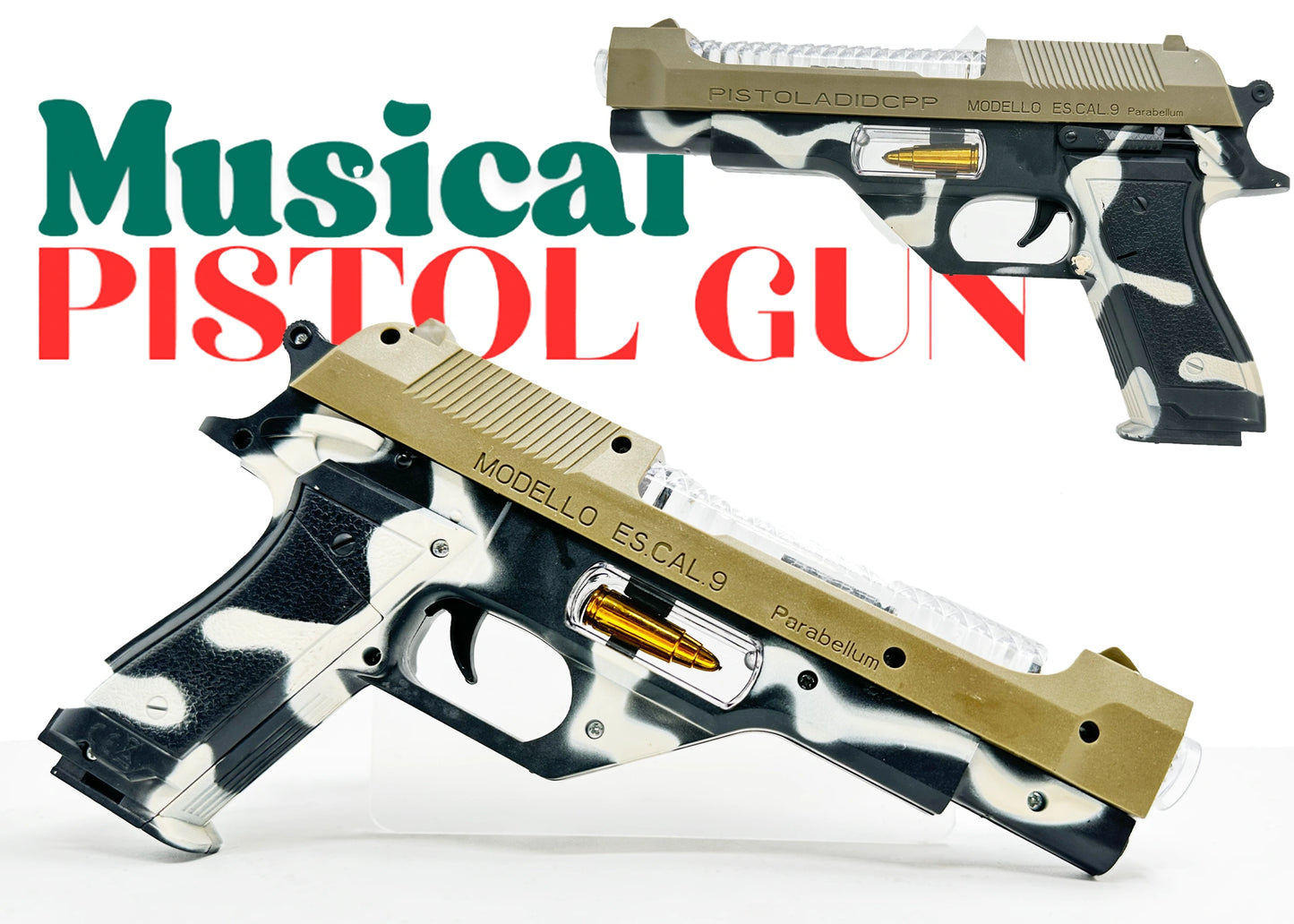 Army Style Toy Gun for Kids with Lights, Sound & Vibration – Action Pistol Toy