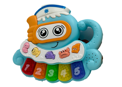 Octopus Musical Toy with LED Lights & Animal Sounds – Early Development Crawling Toy - Image 1