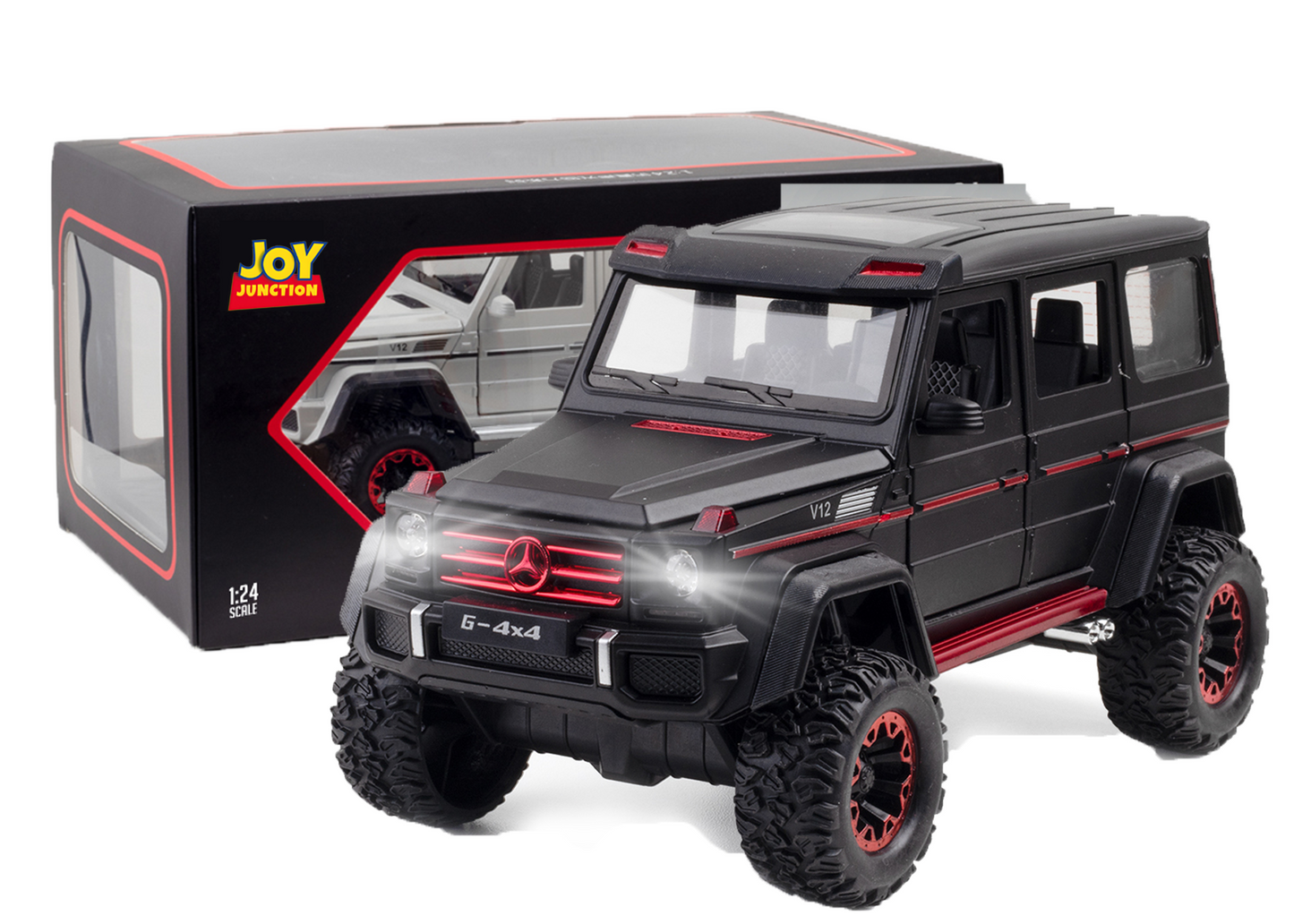 Mercediz-Benzz G Wagonn G500 1:24 Scale Die-cast Pull Back Toy Car with Openable Doors, Light & Music