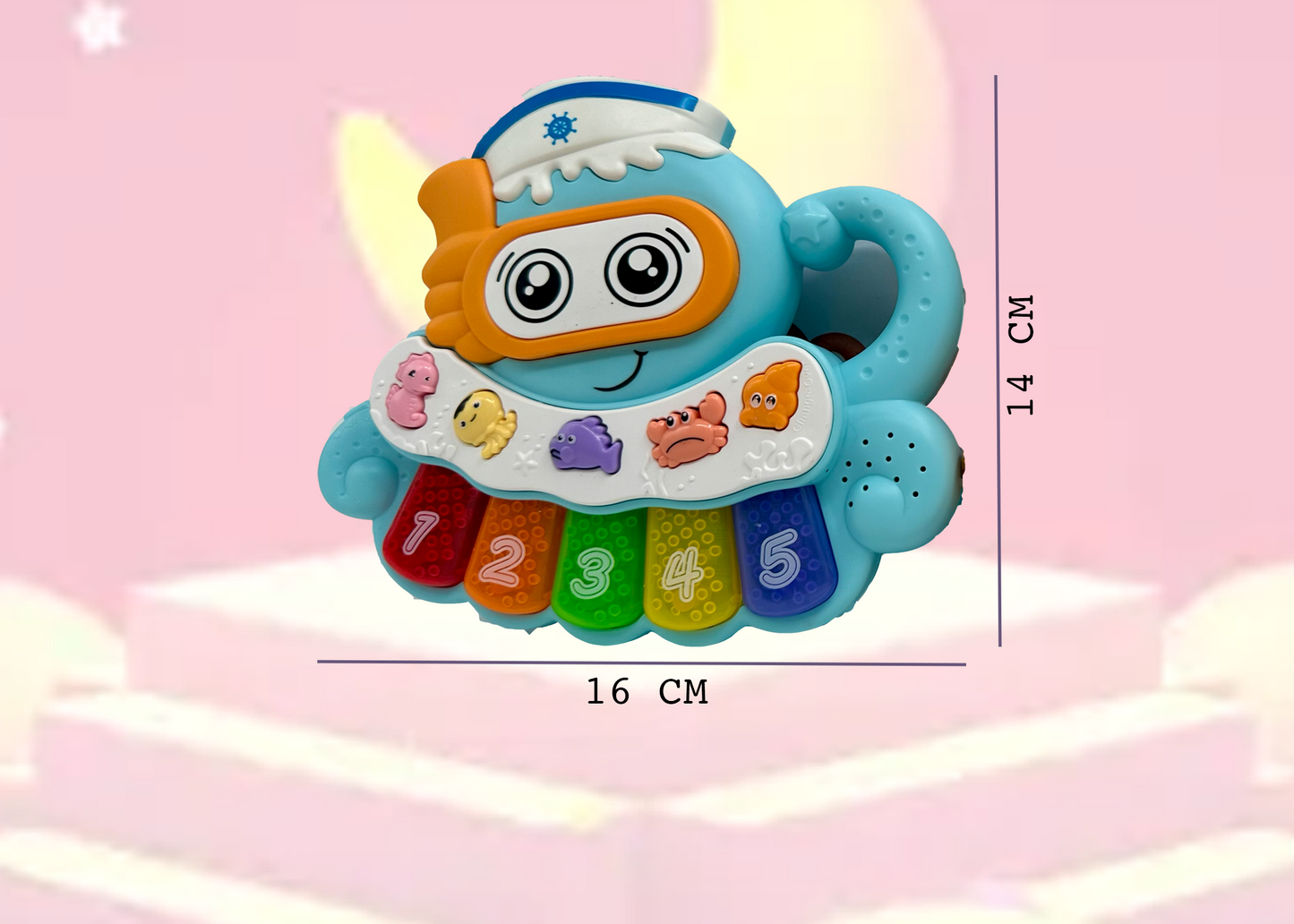 Octopus Musical Toy with LED Lights & Animal Sounds – Early Development Crawling Toy - Image 4