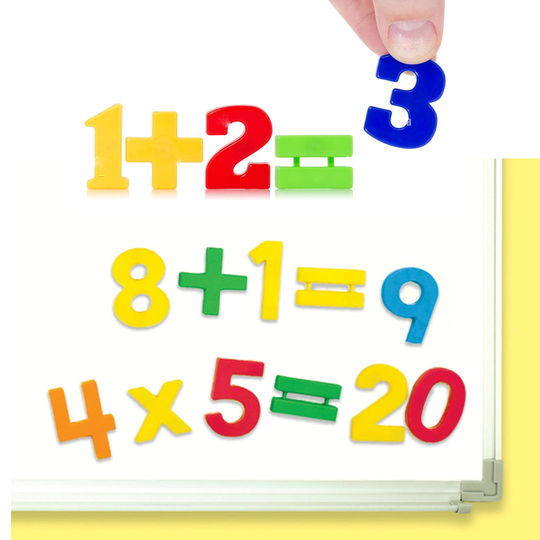 123 Magnetic Numbers & Math Signs – Colorful Magnets for Kids Learning & Calculations