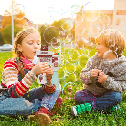 Electric Cat Bubble Gun Toy for Kids with Lights, Music & 2 Bubble Solution Bottles