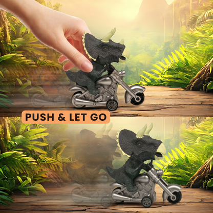 Friction Powered Push & Go Jungle Riders T-Rex - Animal Bike Toy for Kids, Detachable Animal, No Batteries Required