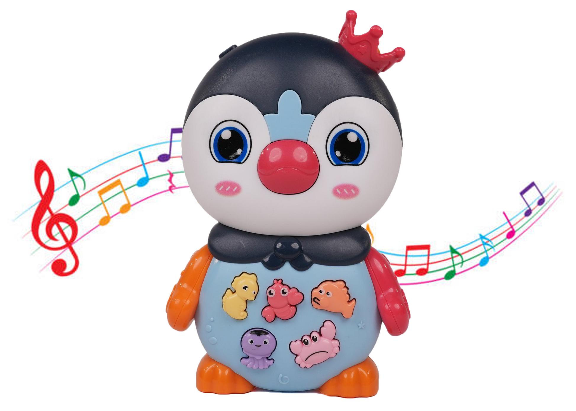 Penguin Musical Toy with LED Lights & Animal Sounds – Early Development Crawling Toy - Image 6