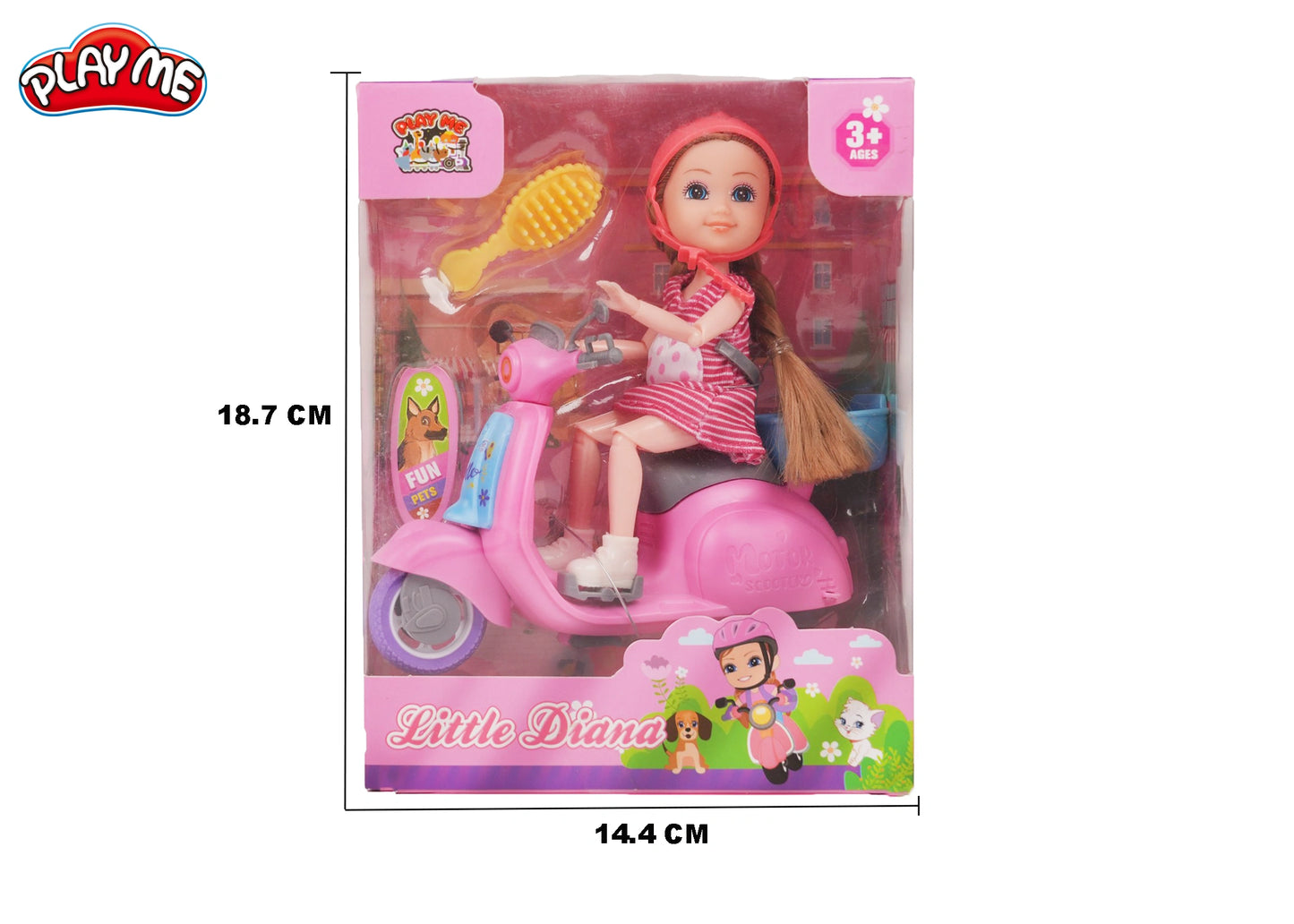 Diana Doll with Scooty & Accessories | Pretend Play Toy for Girls