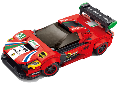 Ferari Inspired Supercar Building Blocks 1:20 Scale 279 Pieces RC Car Kit STEM Educational Construction Toy for Kids & Adults