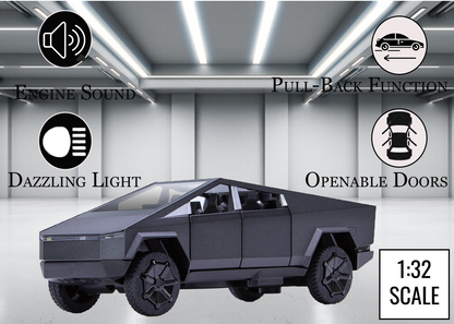 Tesla Cyber Truck Limited Edition 1:32 Scale Metal Pull Back Toy car with Openable Doors, Light & Engine Sound - Image 5